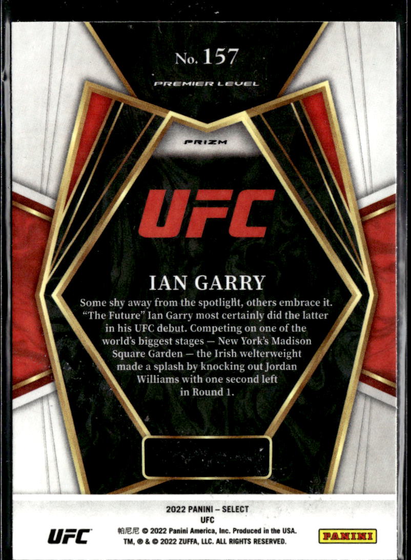 Ian Garry 2022 Select Premier Level RC Holo Blue Prizm Rookie