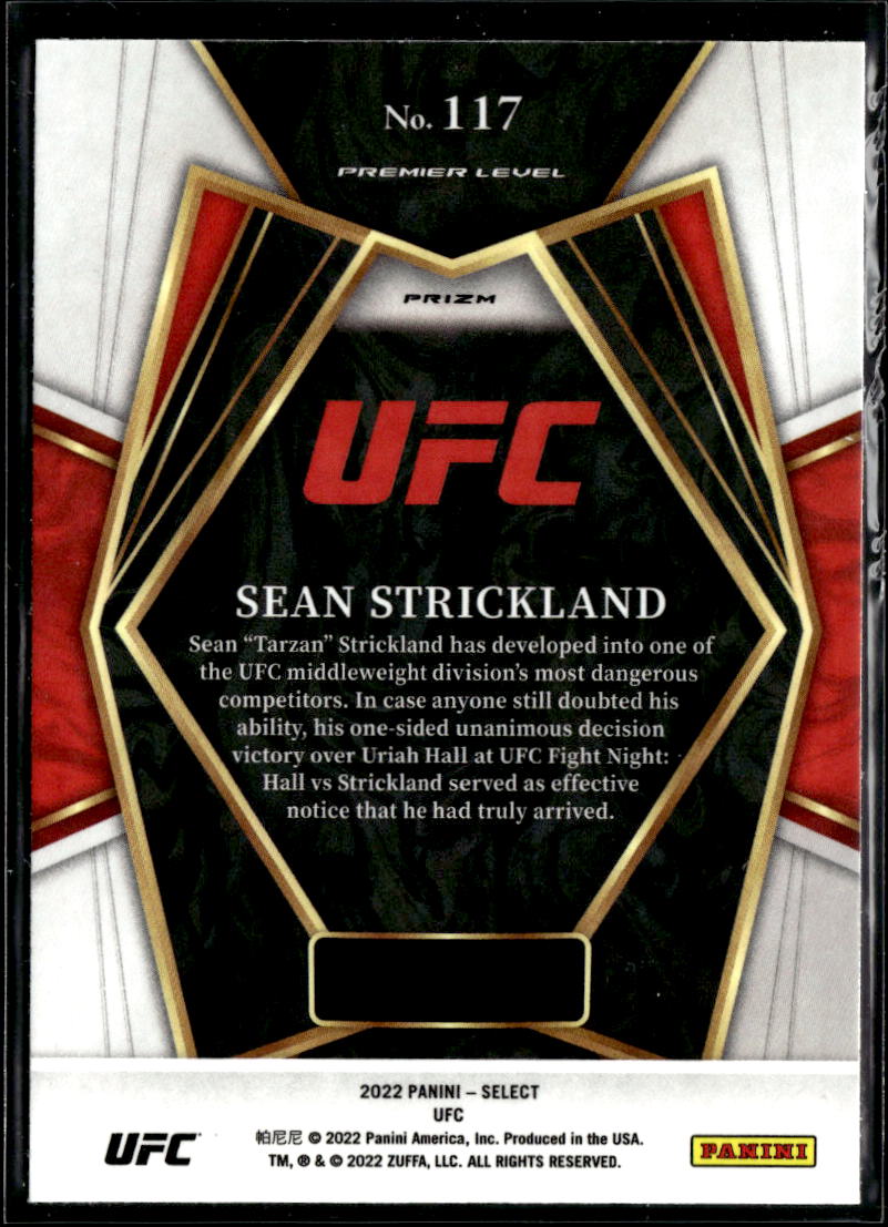 Sean Strickland 2022 Select Premier Level Disco Rookie RC UFC