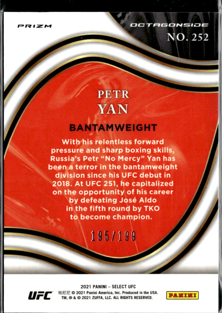 Petr Yan 2021 Select Prizm Octagonside Red Disco 195/199 Bantamweight