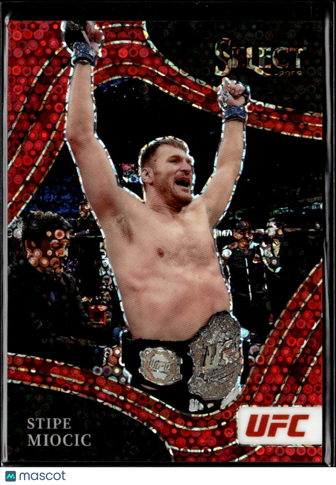 Stipe Miocic 2022 Select UFC Octagonside Red Disco Prizm 29/99
