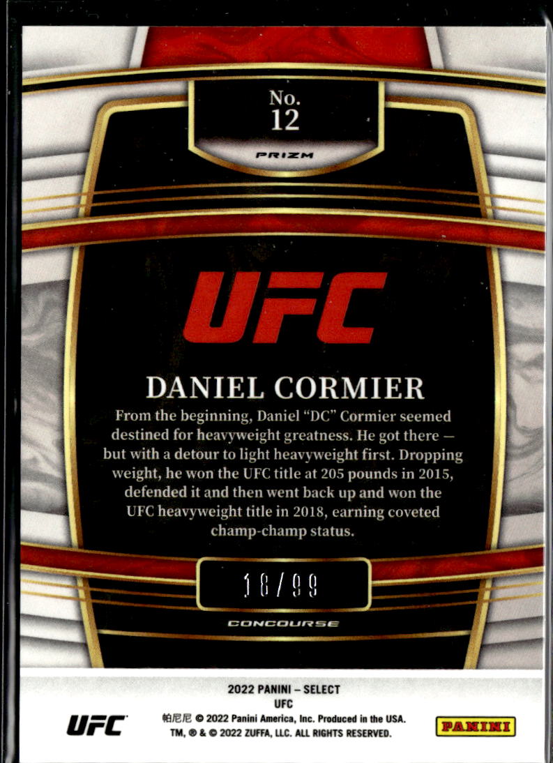 Daniel Cormier 2022 Select UFC Concourse Red Prizm 18/99