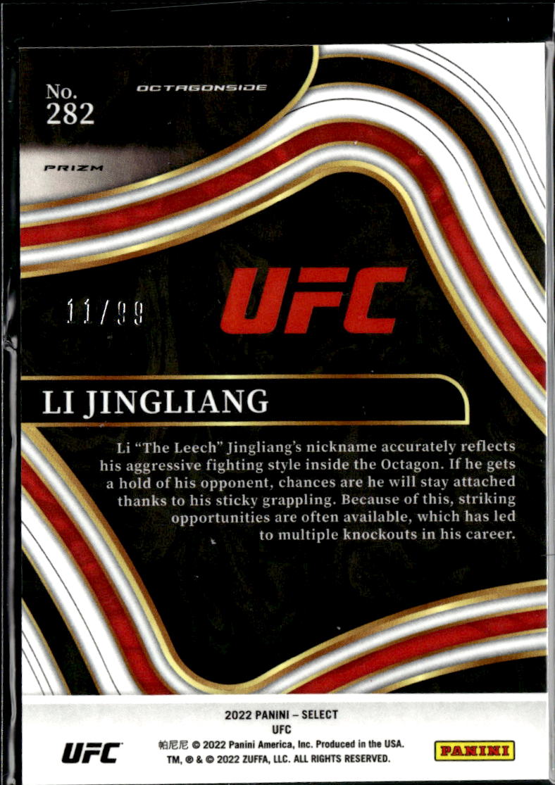 Li Jingliang 2022 Select UFC Octagonside Rookie RC Red Disco Prizm 11/99