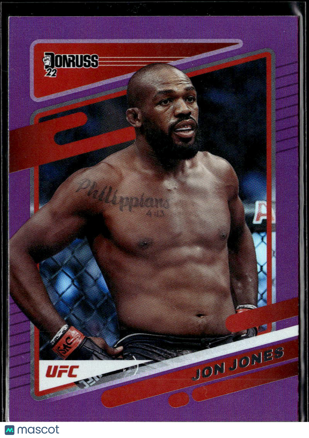 Jon Jones 2022 Donruss UFC Purple Laser Holo MMA