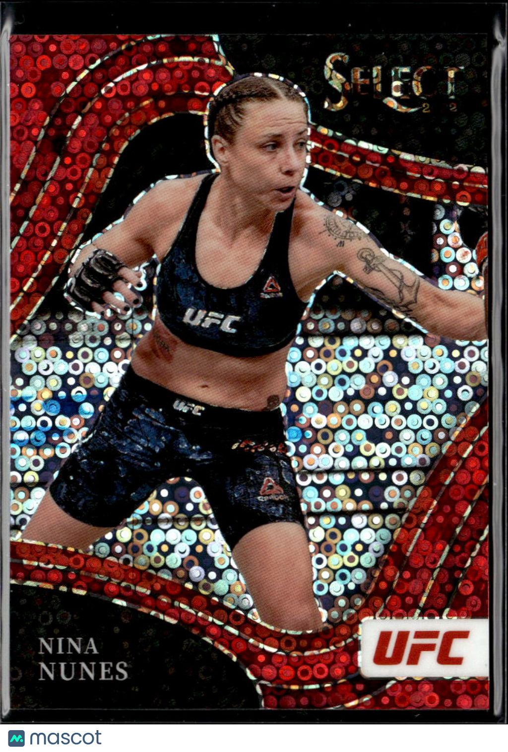 Nina Nunes 2022 Select Octagonside Red Disco Prizm 90/99 UFC