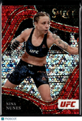 Nina Nunes 2022 Select Octagonside Red Disco Prizm 90/99 UFC