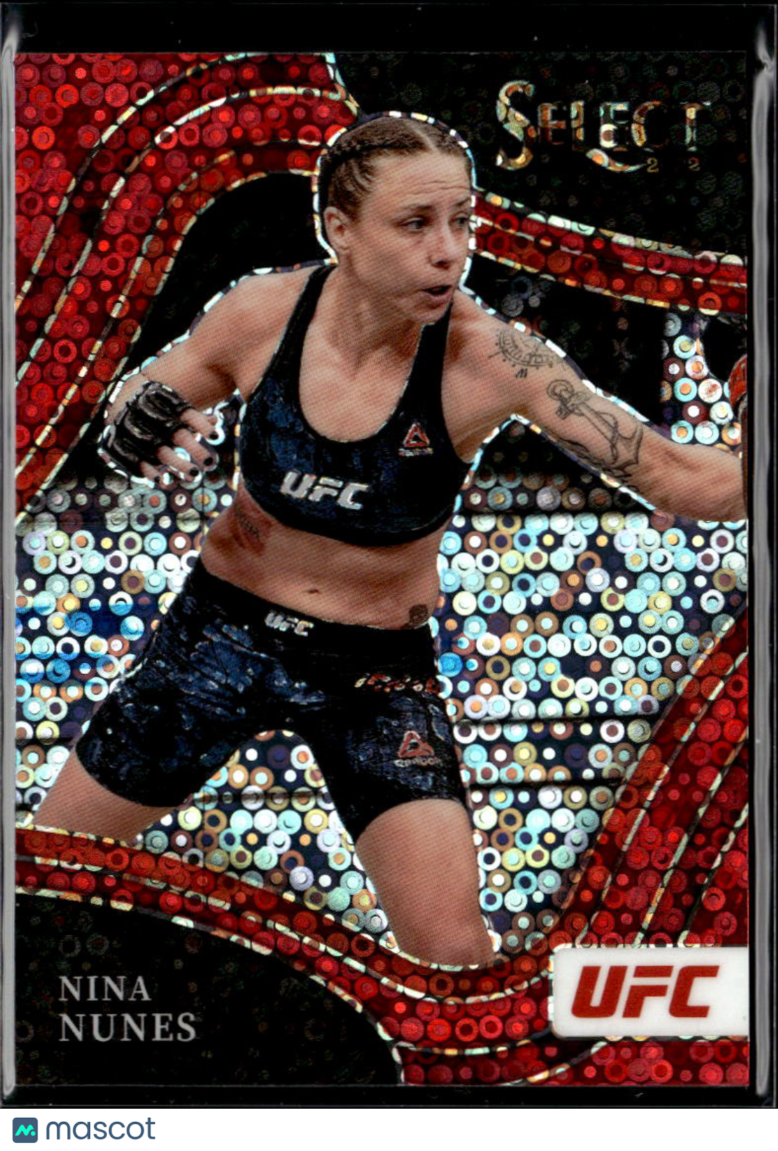 Nina Nunes 2022 Select Octagonside Red Disco Prizm 90/99 UFC