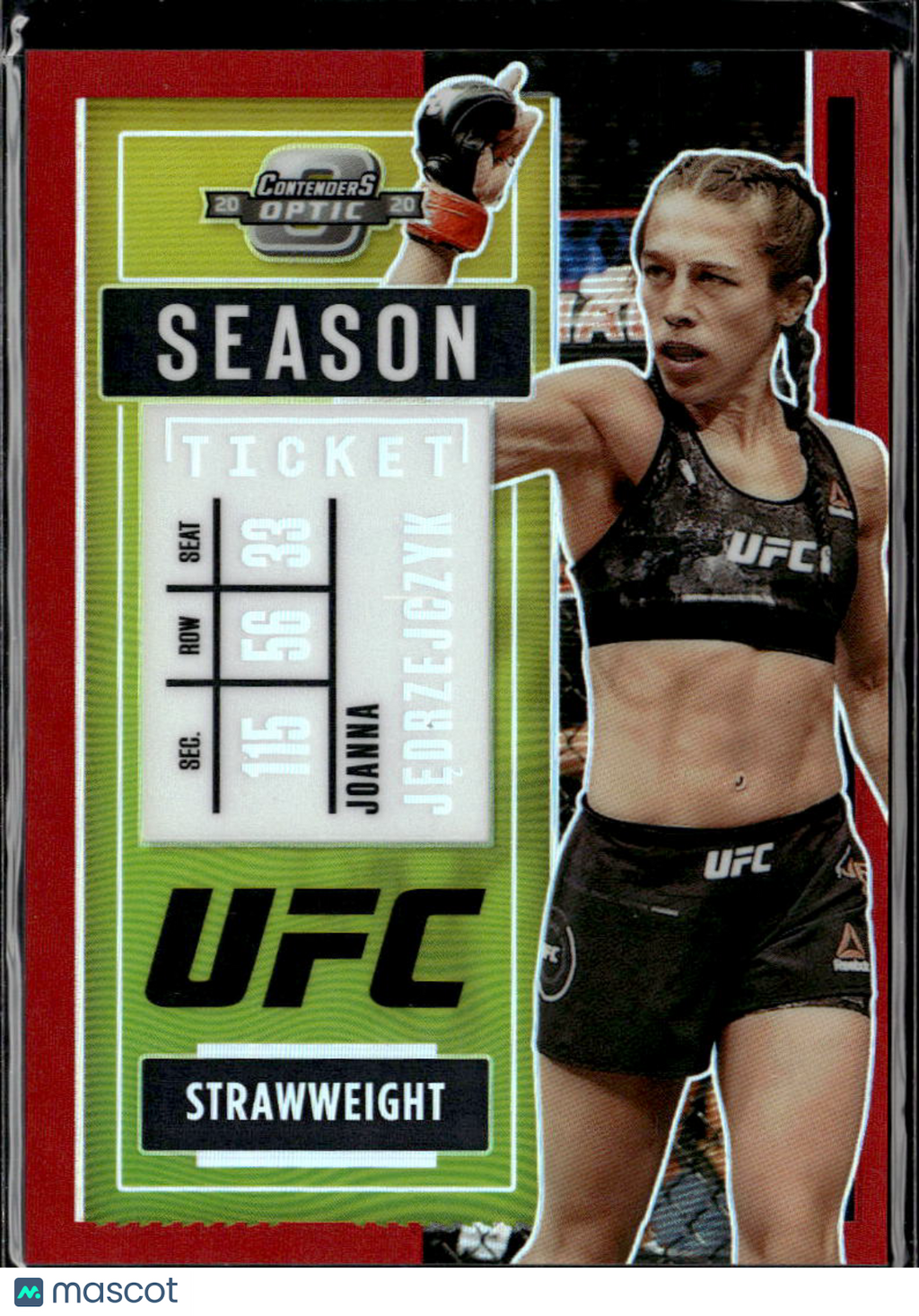 Joanna Jedrzejczyk 2021  Contenders Optic UFC Red Prizm 36/149 Strawweight
