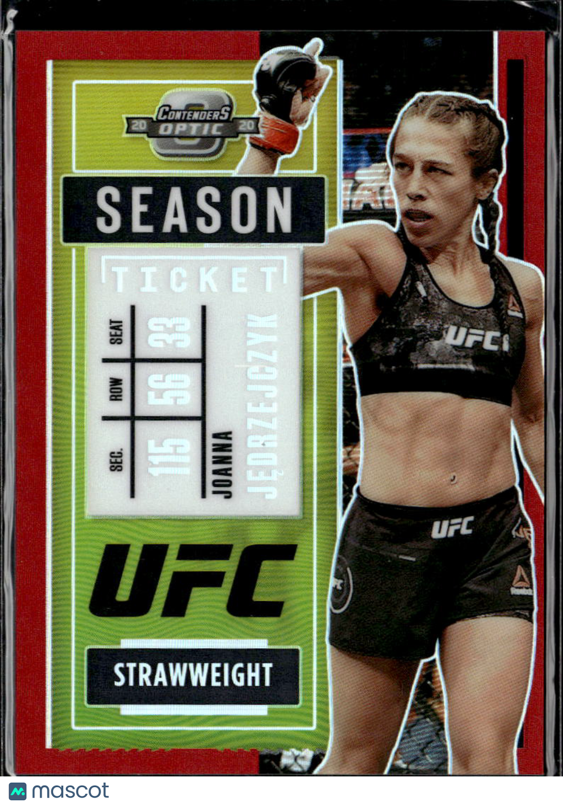 Joanna Jedrzejczyk 2021  Contenders Optic UFC Red Prizm 36/149 Strawweight