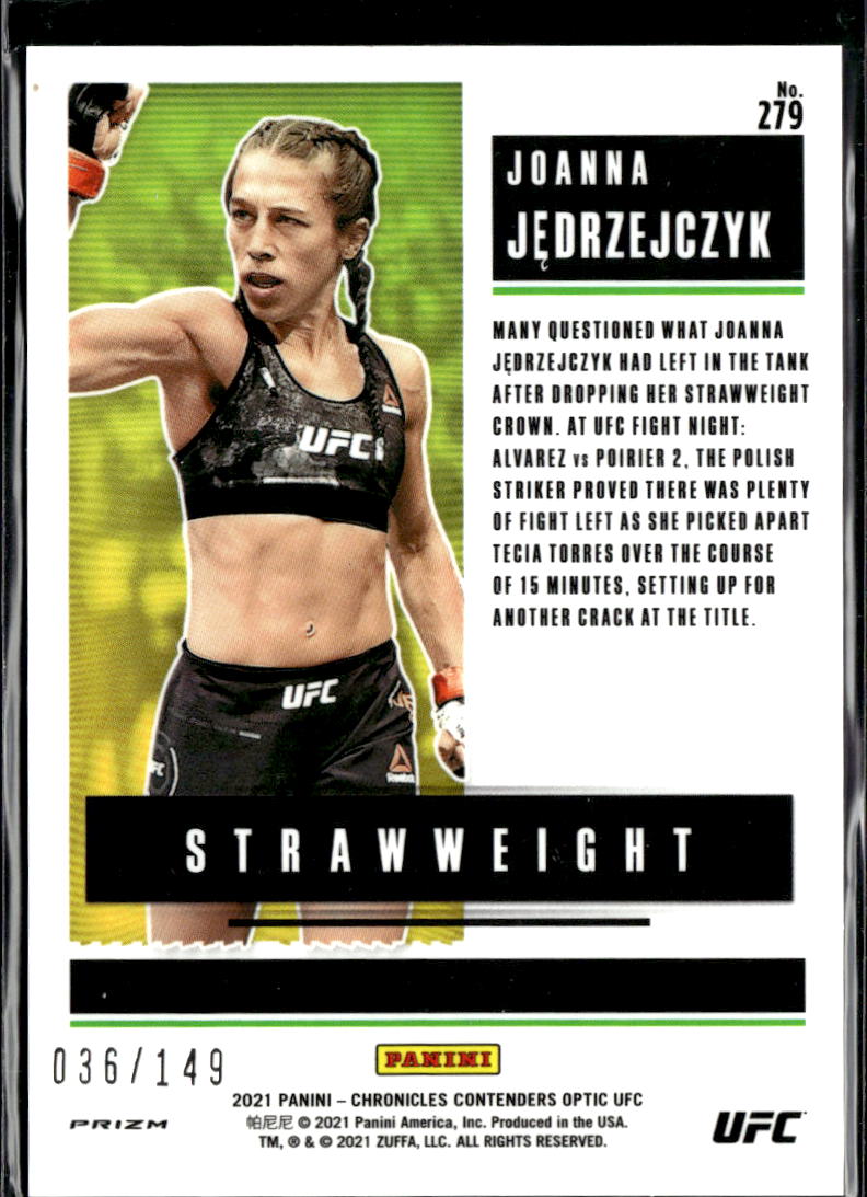 Joanna Jedrzejczyk 2021  Contenders Optic UFC Red Prizm 36/149 Strawweight