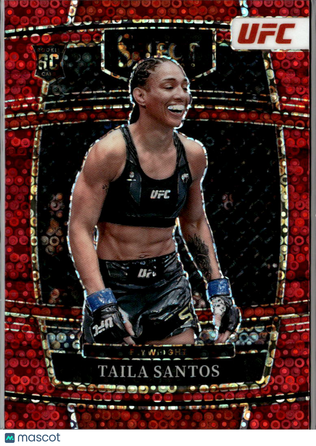 Taila Santos 2022 Select UFC Concourse Rookie RC Red Disco Prizm 97/99