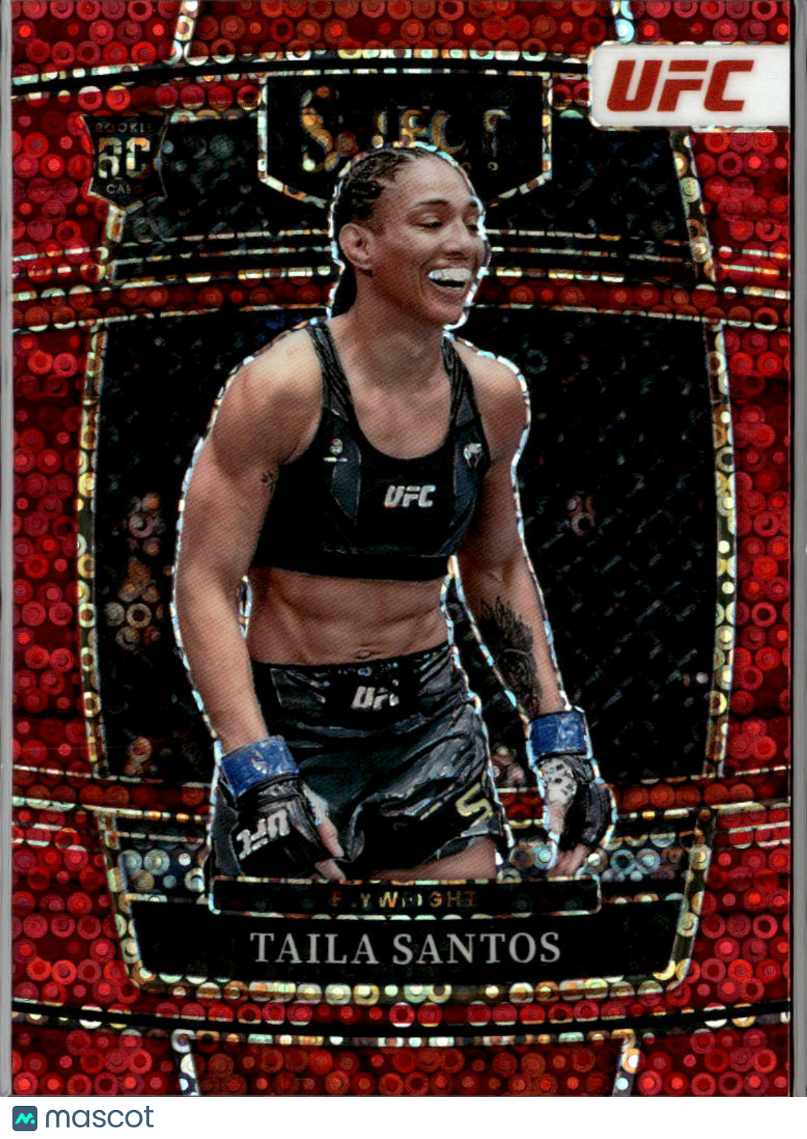 Taila Santos 2022 Select UFC Concourse Rookie RC Red Disco Prizm 97/99