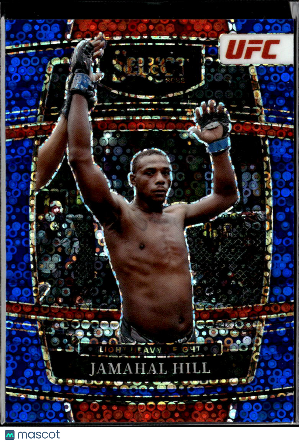 Jamahal Hill 2022 Select UFC Blue Disco Prizm 15/49