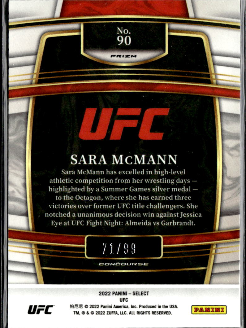Sara McMann 2022 Select Concourse Red Disco Prizm 71/99