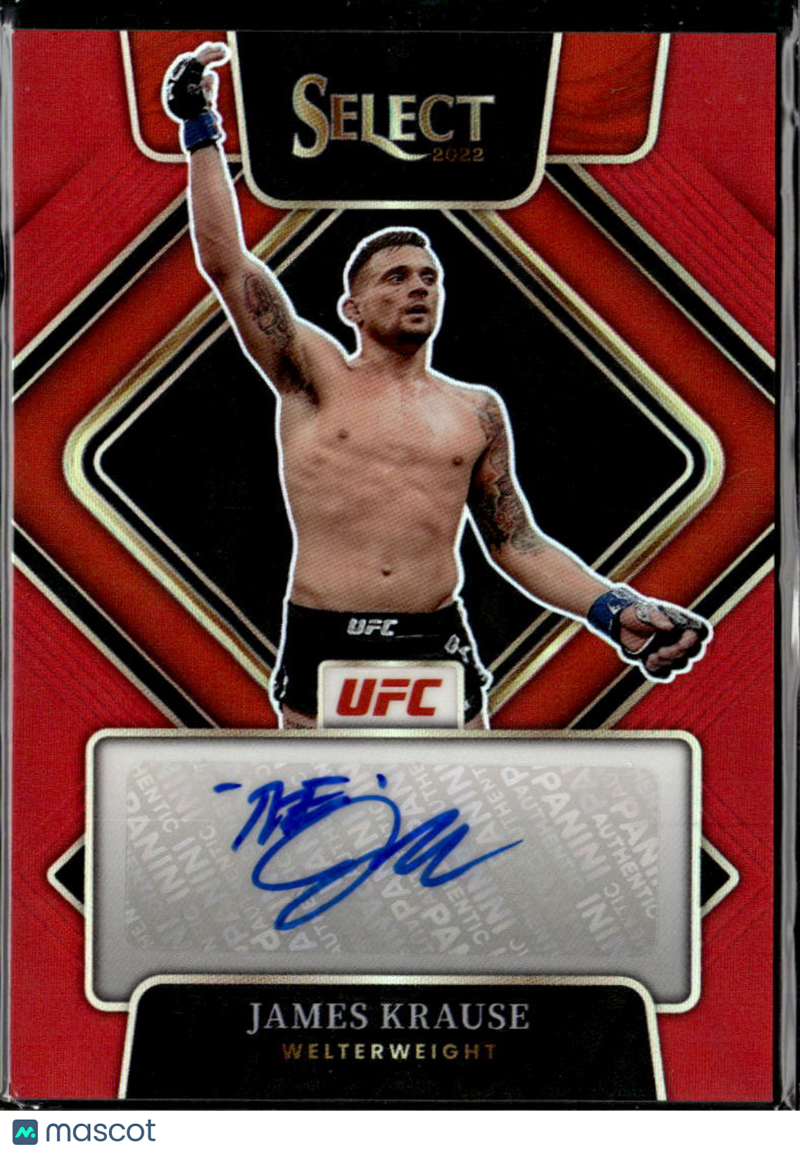 James Krause 2022 Select Signatures Auto Autograph Red 88/99 Welterweight