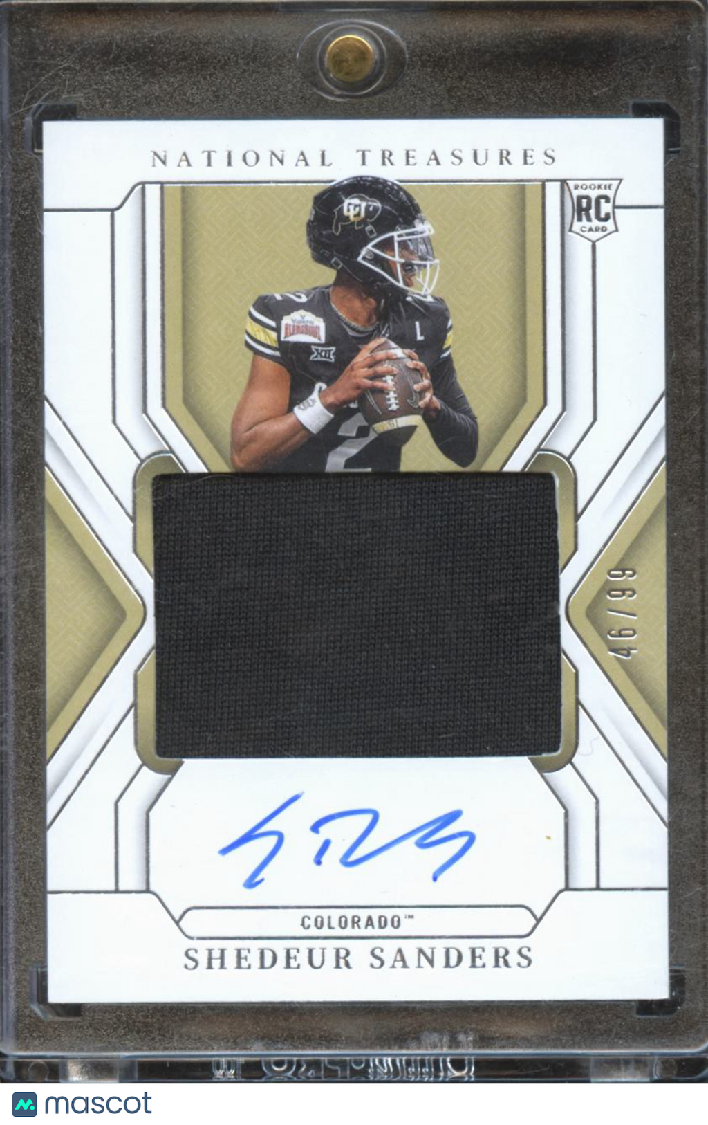 Shedeur Sanders 2025 National Treasures Auto Autograph Patch RC 46/99 Colorado