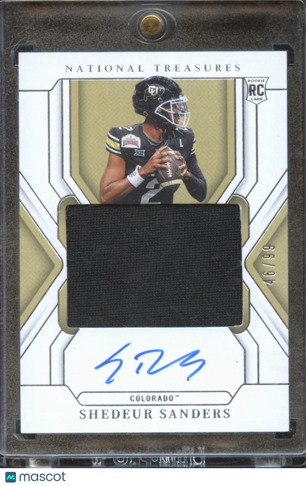 Shedeur Sanders 2025 National Treasures Auto Autograph Patch RC 46/99 Colorado