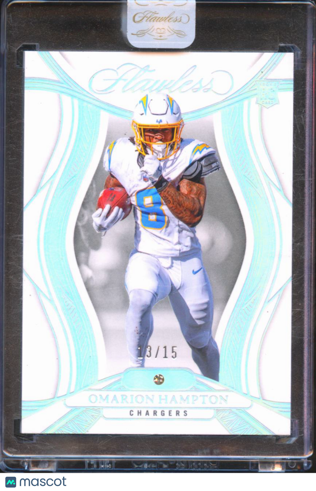 Omarion Hampton 2025 Flawless Diamond Gem Rookie RC 13/15 Los Angeles Chargers