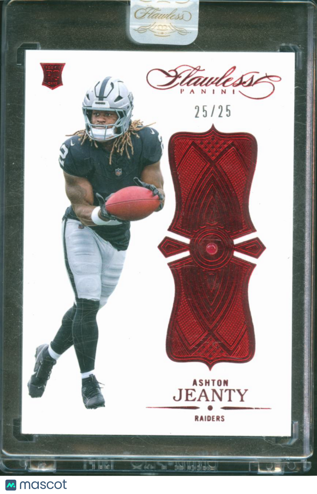 Ashton Jeanty 2026 Panini Flawless Ruby Ruby /25 Las Vegas Raiders