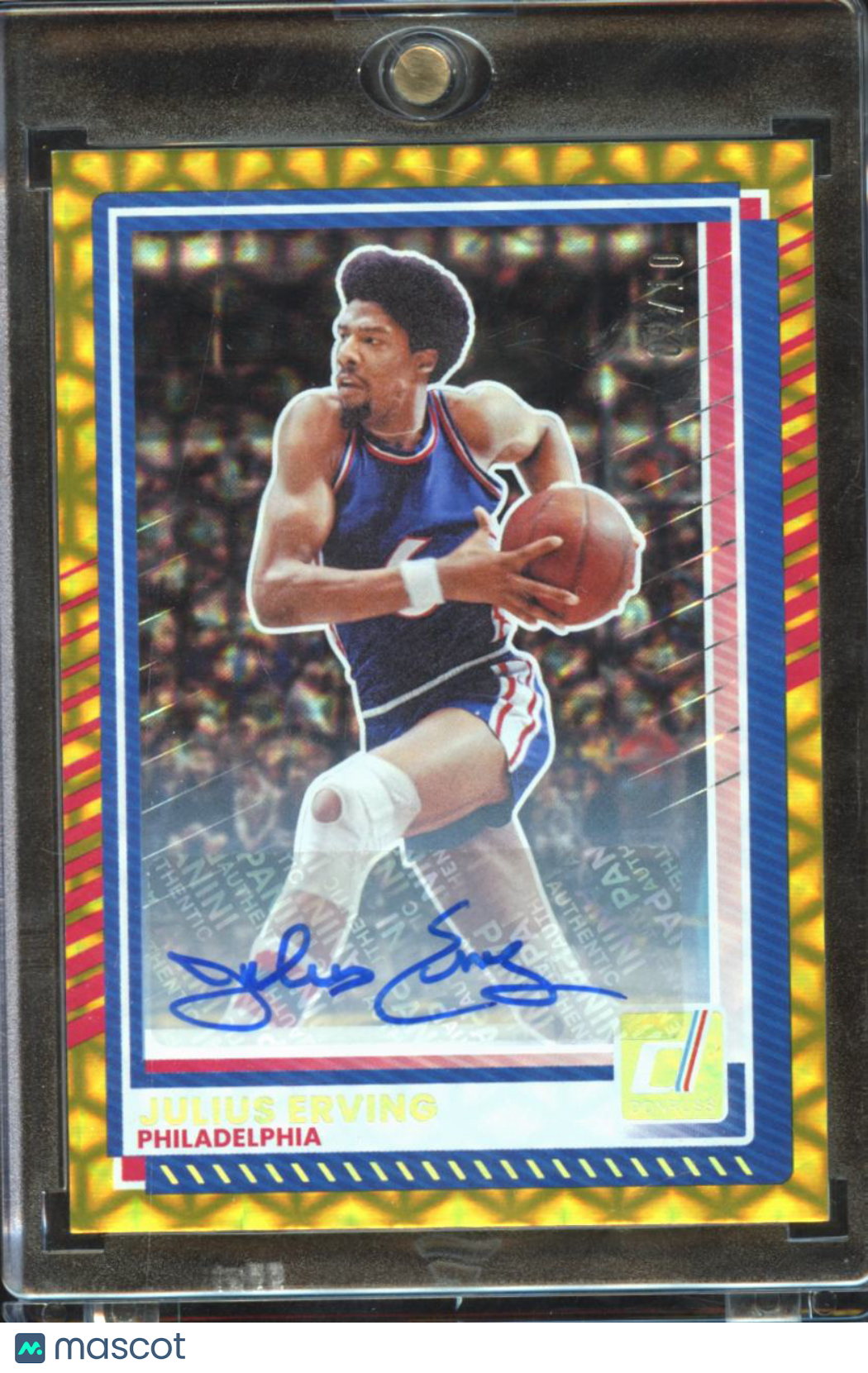 Julius Erving 2025 Donruss GOLD Auto Autograph 2/10 Philadelphia 76ers