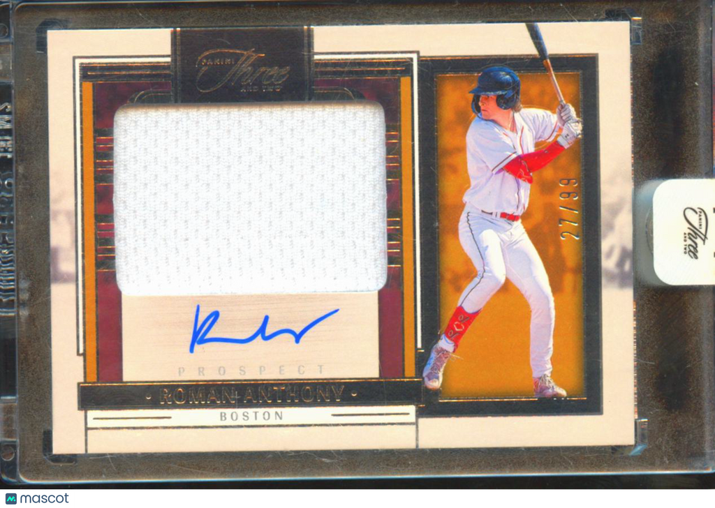 Roman Anthony 2024 Three Two Baseball Auto Autograph Patch 27/99 Boston Red Sox
