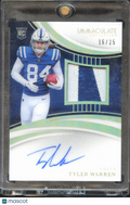 Tyler Warren 2025 Immaculate Auto Autograph Patch RC 16/25 Indianapolis Colts