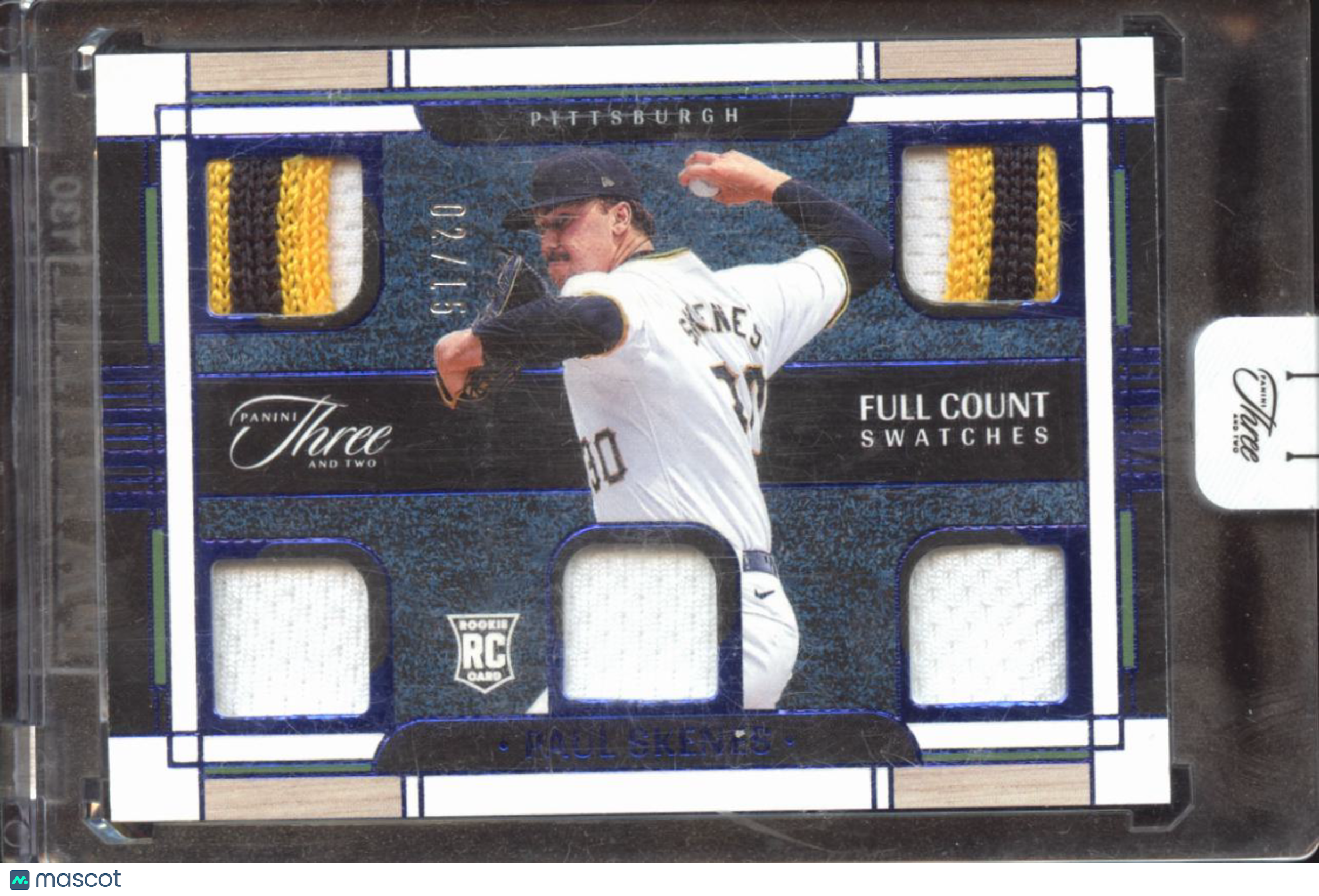 Paul Skenes 2024 Three and Two Jersey Patch RC 2/15Pittsburgh Pirates