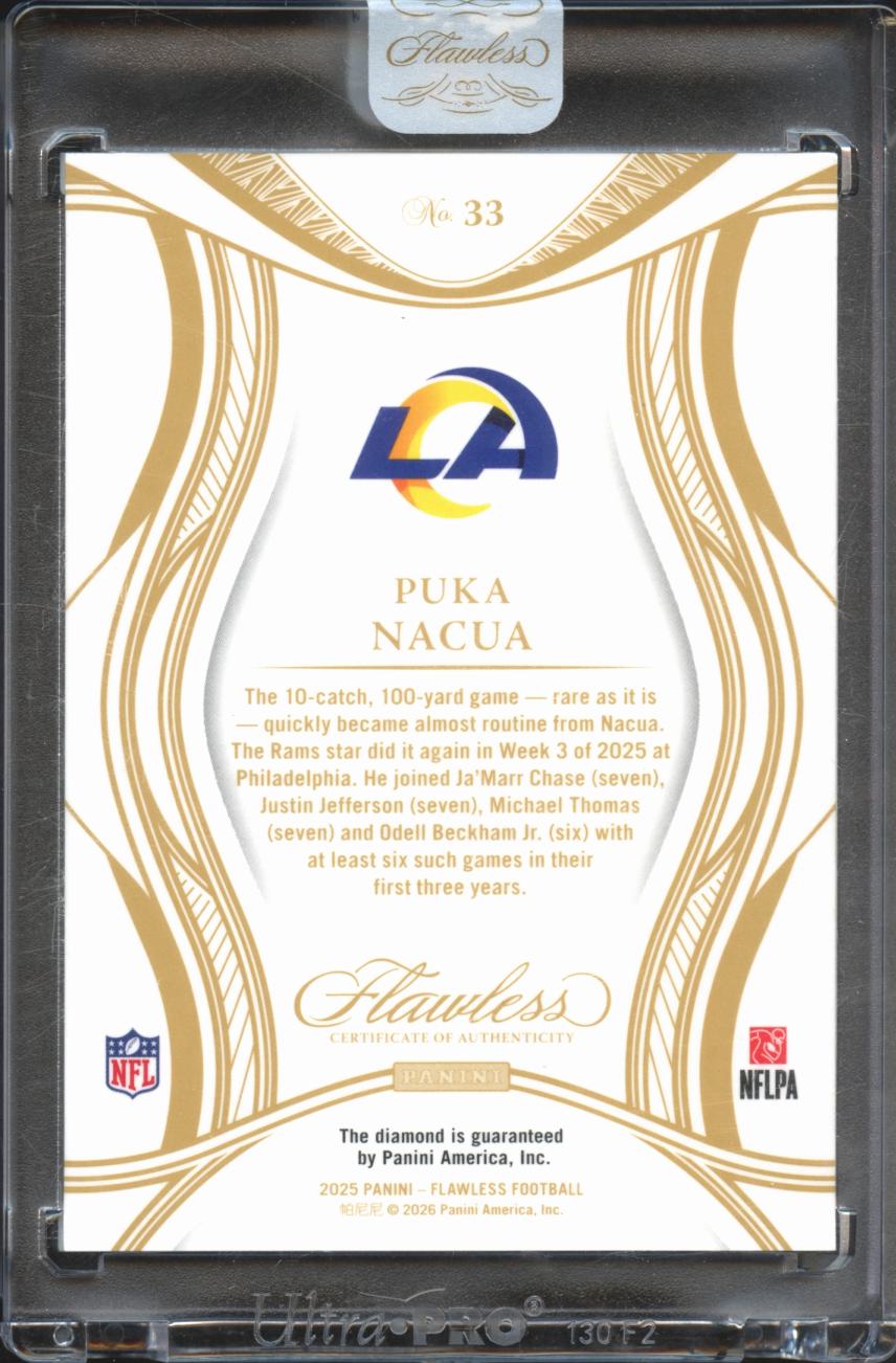 Puka Nacua 2024 Flawless Diamond Gem 7/15 Los Angeles Rams