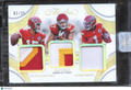 Patrick Mahomes / Xavier Worthy / Kelce 2025 Flawless Triple Patches 2/25 Chiefs