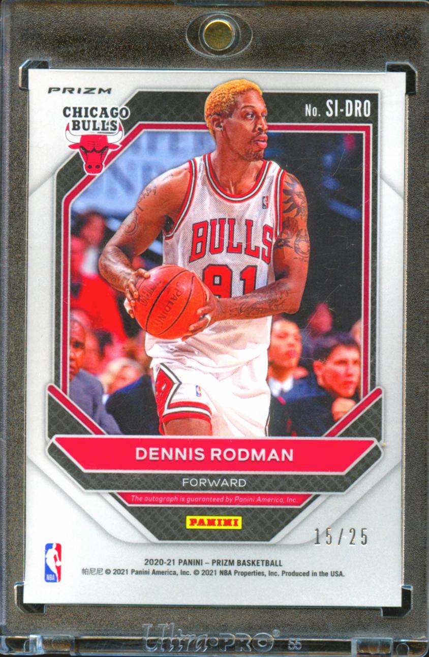 Dennis Rodman 2020-21 Prizm Auto Autograph Mojo 15/25 Chicago Bulls