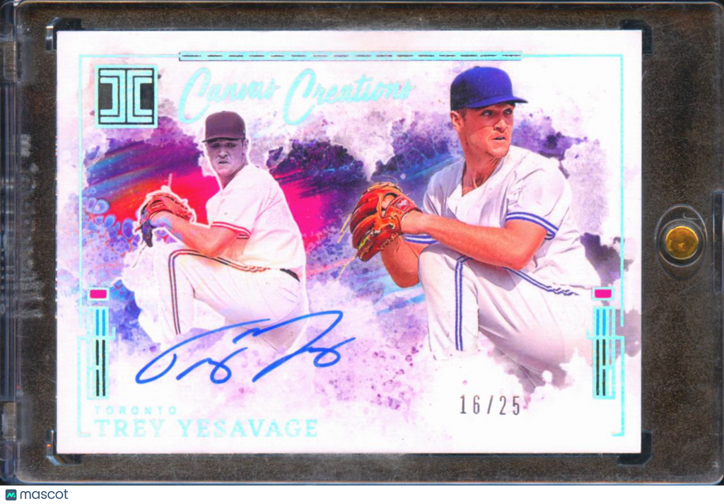 Trey Yesavage 2025 Impeccable Canvas Creations Auto Autograph 16/25 Blue Jays