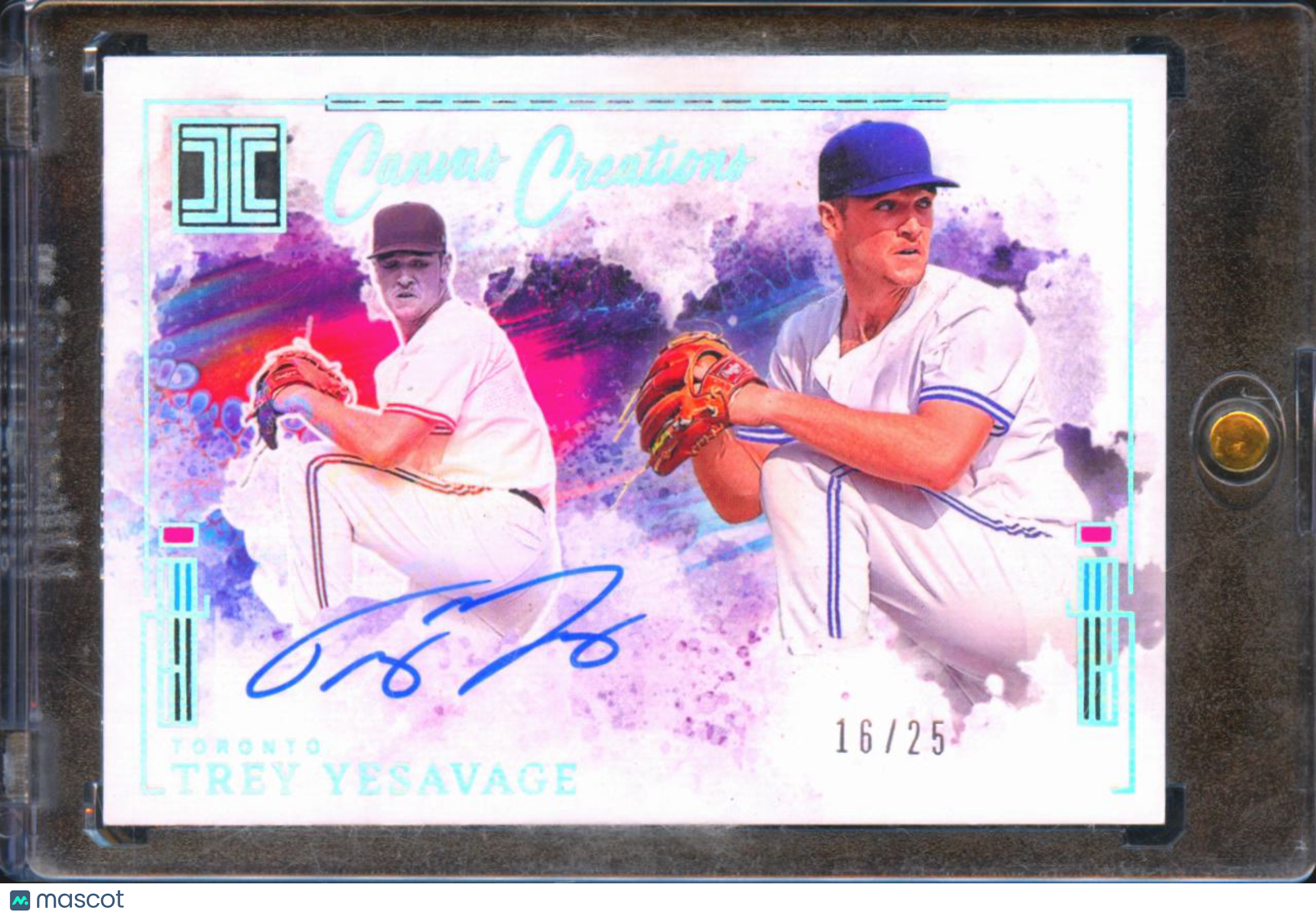 Trey Yesavage 2025 Impeccable Canvas Creations Auto Autograph 16/25 Blue Jays