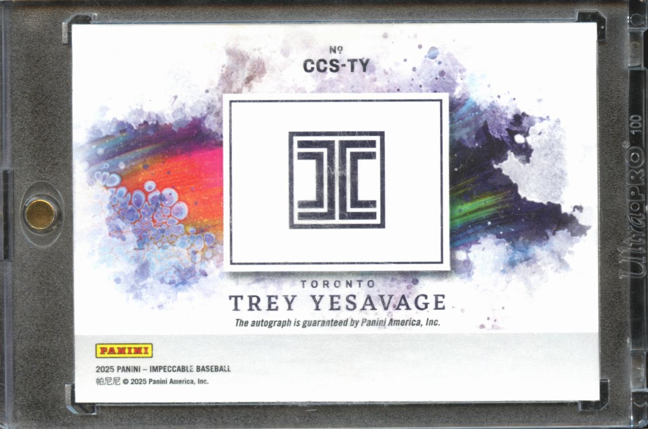 Trey Yesavage 2025 Impeccable Canvas Creations Auto Autograph 16/25 Blue Jays