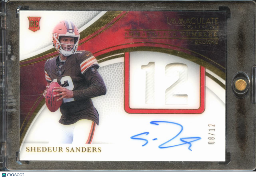 Shedeur Sanders 2025 Immaculate Auto Autograph Patch RC 8/12 Cleveland Browns