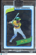 Rickey Henderson 2018 Topps Clearly Authentic '80 Auto Autograph 13/30 Athletics