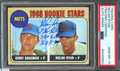 Nolan Ryan / Koosman 1968 Topps Inscription Auto Autograph RC Mets PSA 10 Auto
