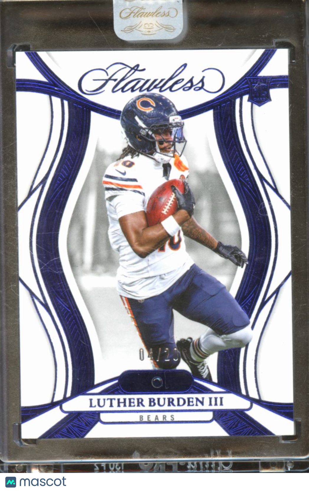 Luther Burden III 2025 Flawless Sapphire Gem Rookie RC 4/20 Chicago Bears