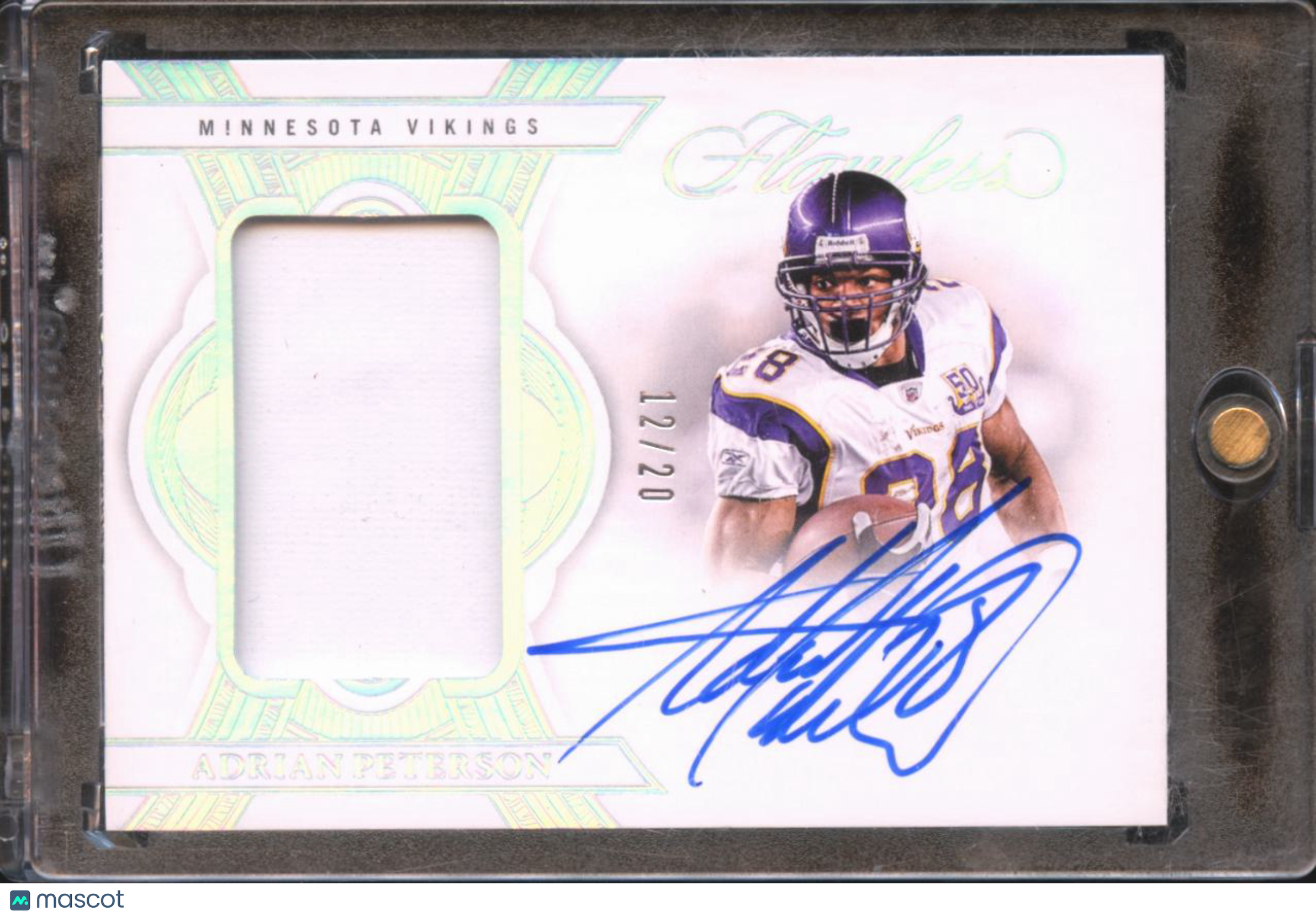 Adrian Peterson 2025 Flawless Auto Autograph Patch 12/20 Minnesota Vikings