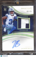 Jaydon Blue 2025 Immaculate Auto Autograph Patch RC 2/25 Dallas Cowboys
