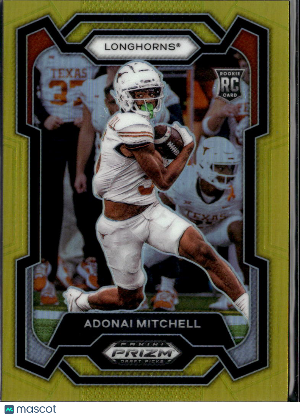 Adonai Mitchell 2024 Panini Prizm Draft Picks RC Gold /10 Texas Longhorns