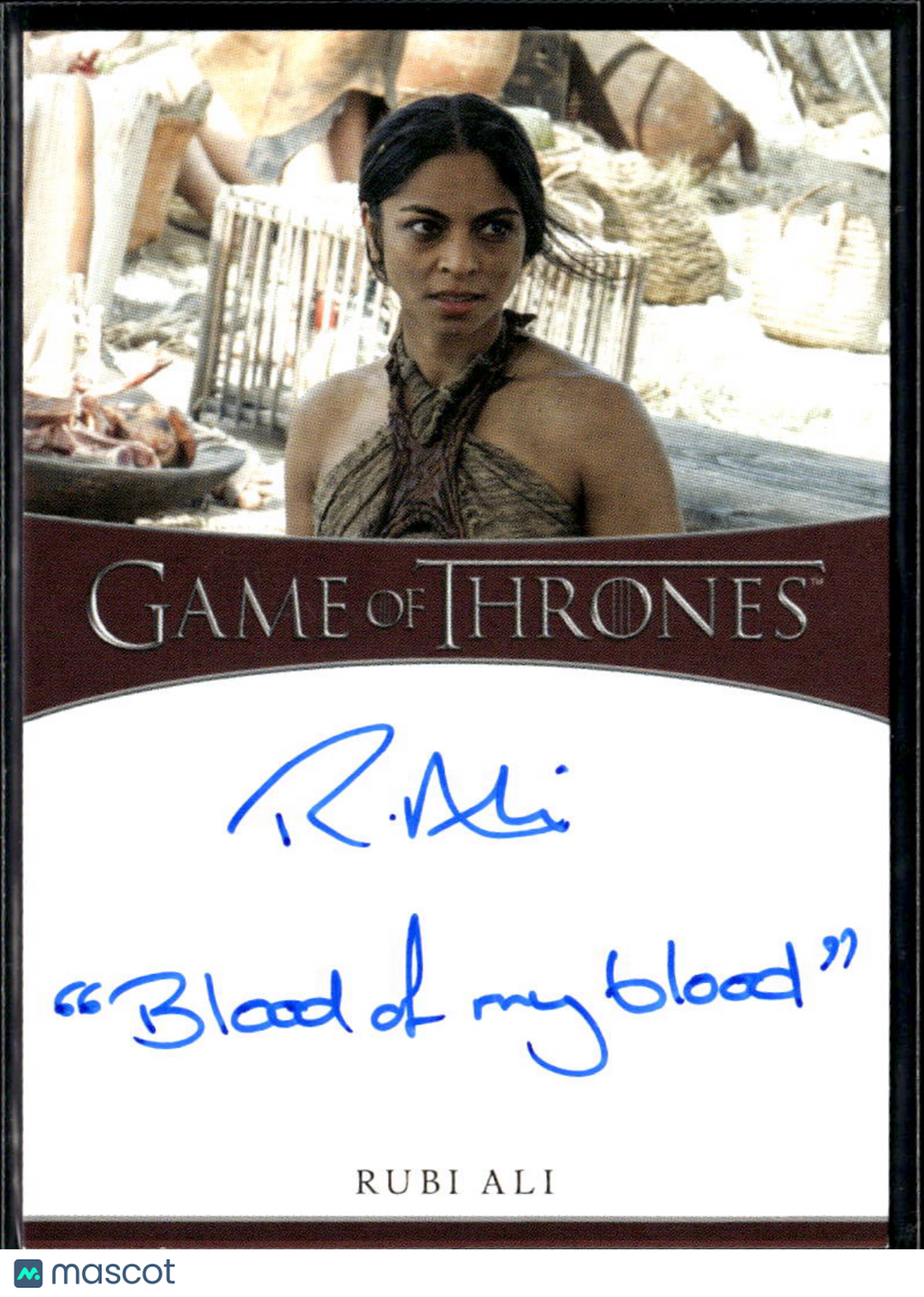 Rubi Ali as Moro's Wife Rittenhouse Game of Thrones Inscription Auto Autograph