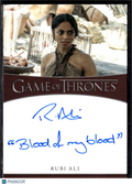 Rubi Ali as Moro's Wife Rittenhouse Game of Thrones Inscription Auto Autograph