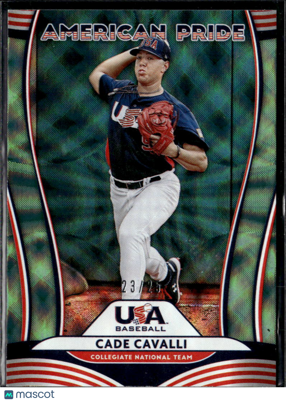 Cade Cavalli 2020 Donruss American Pride Rookie RC Sooners 23/25 USA Baseball