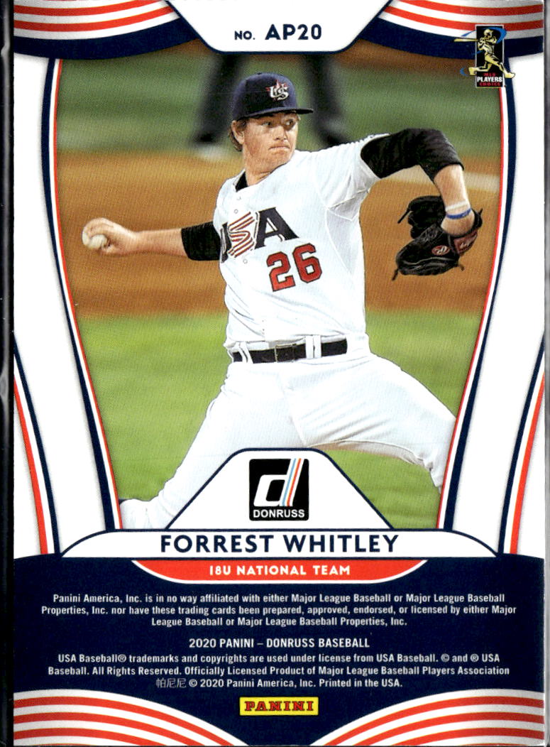 Cade Cavalli 2020 Donruss American Pride Rookie RC Sooners 23/25 USA Baseball