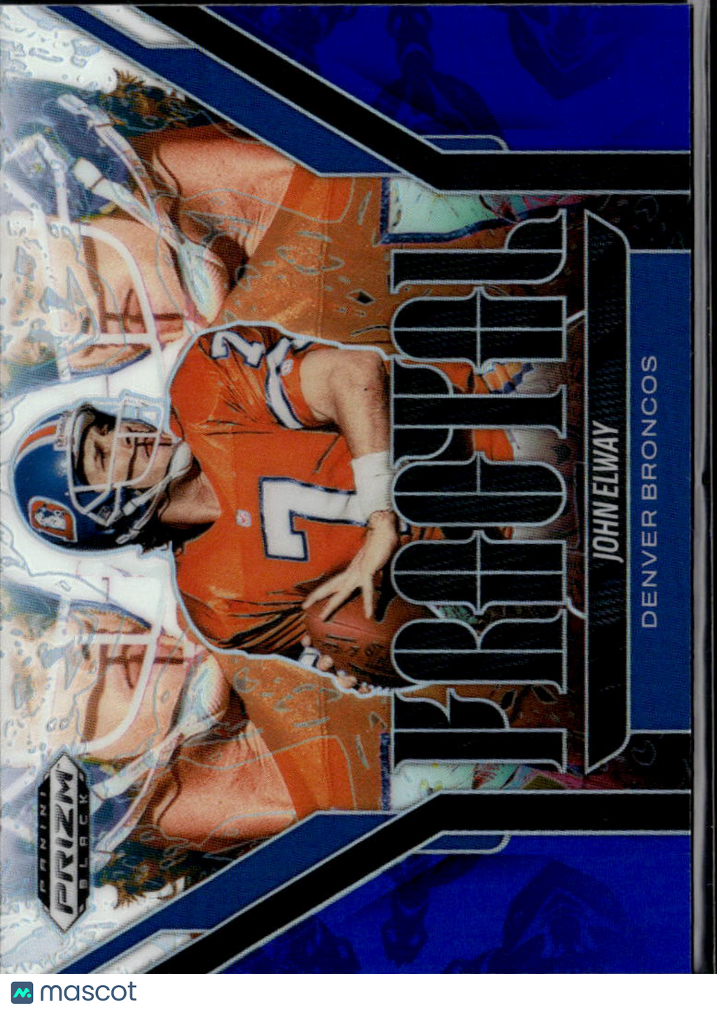 John Elway 20235 Prizm Black Fractal Blue Prizm 144/199 Denver Broncos
