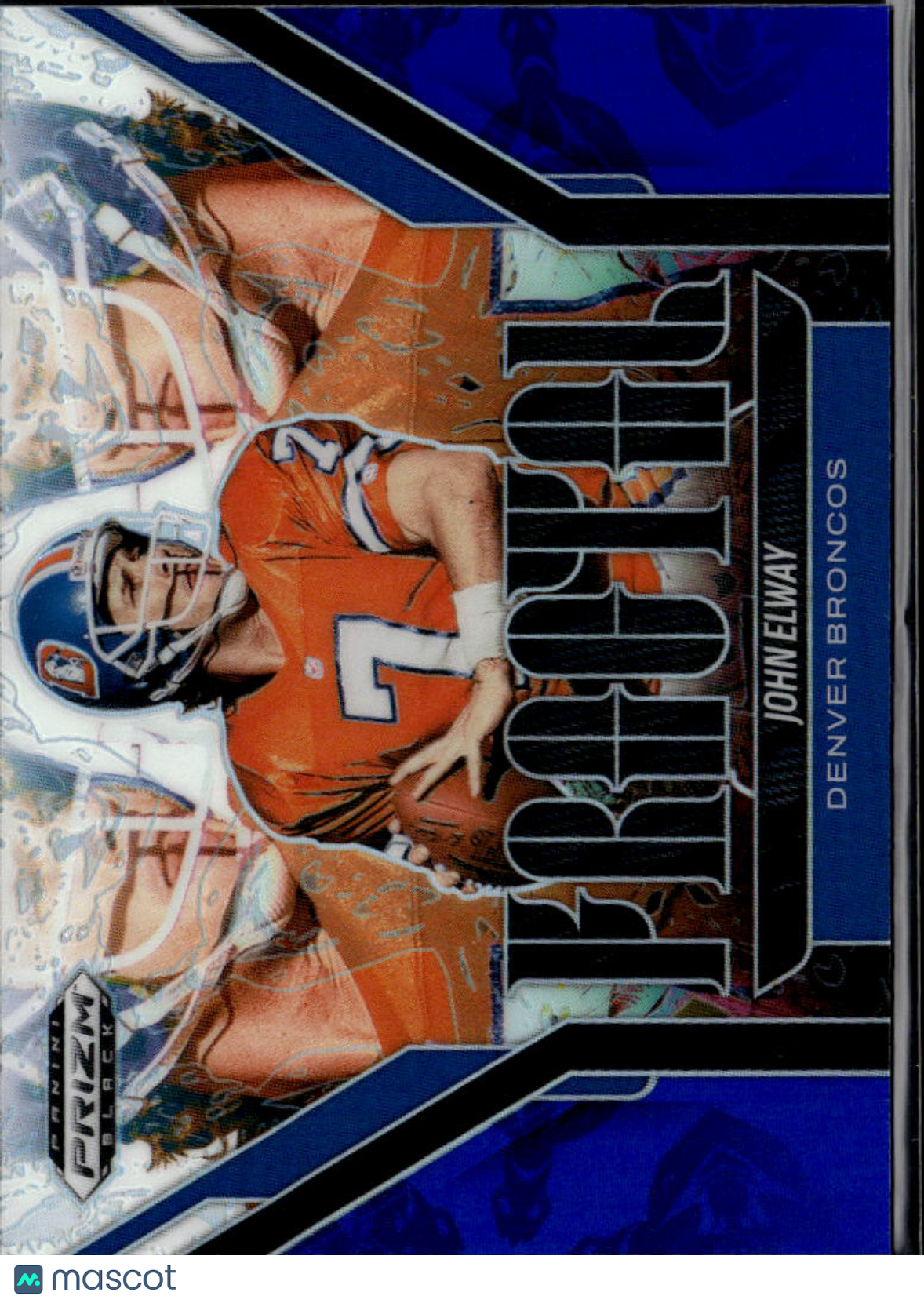 John Elway 20235 Prizm Black Fractal Blue Prizm 144/199 Denver Broncos