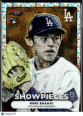 Roki Sasaki 2025 Bowman's Best Showpieces Mini Diamond RC SHORTPRINT Dodgers