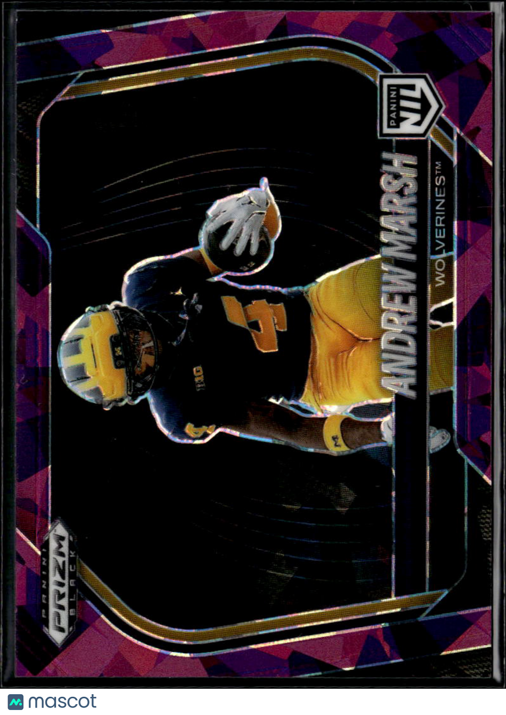 Andrew Marsh 2025 Prizm Black Purple Ice Rookie RC 116/149 Michigan Wolverines