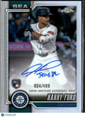 Harry Ford 2026 Topps Chrome Inscription Auto Autograph Rookie 4/499 Mariners