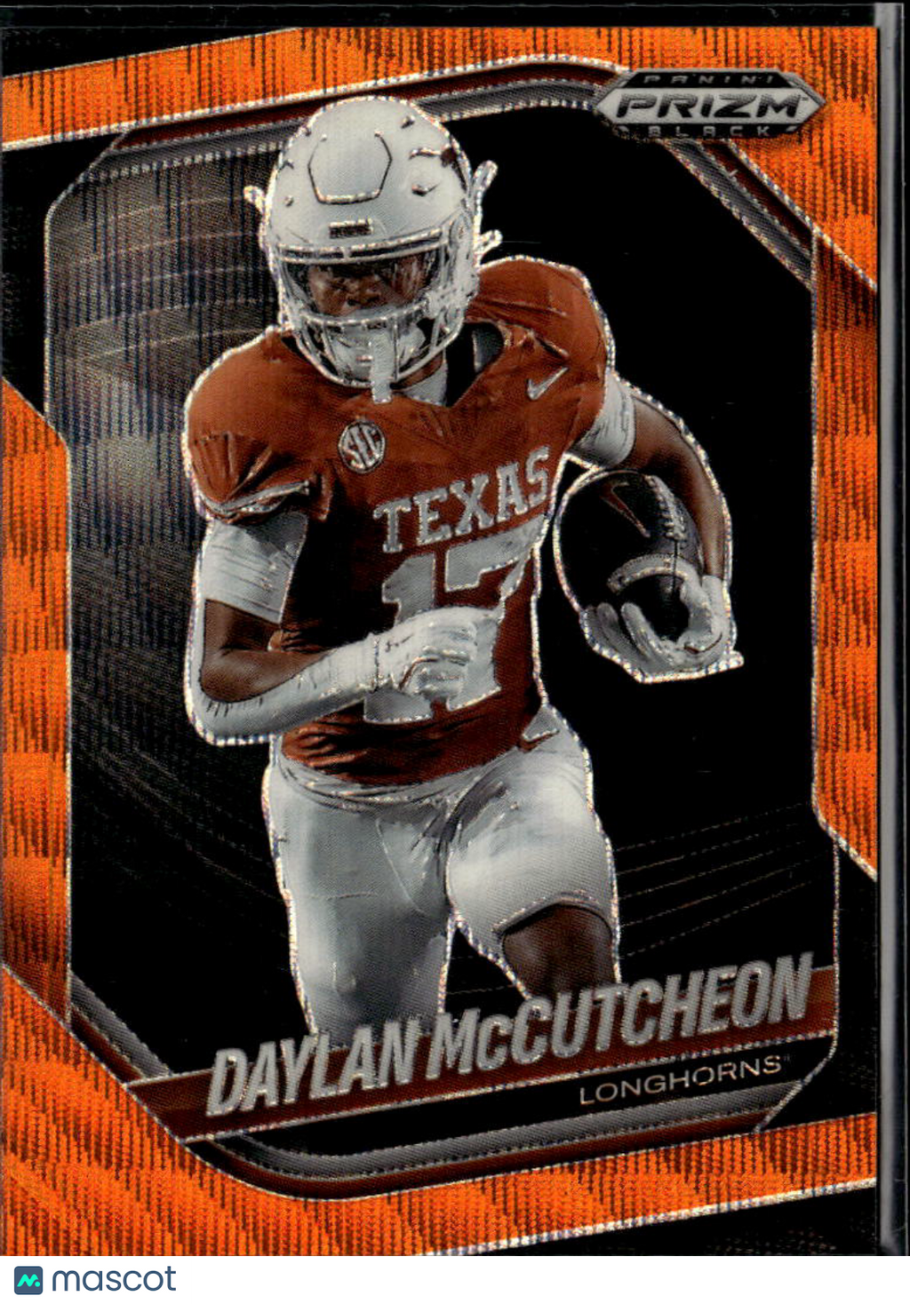 Daylan McCutcheon 2025 Prizm Black Orange Wave RC 36/60 Texas Longhorns
