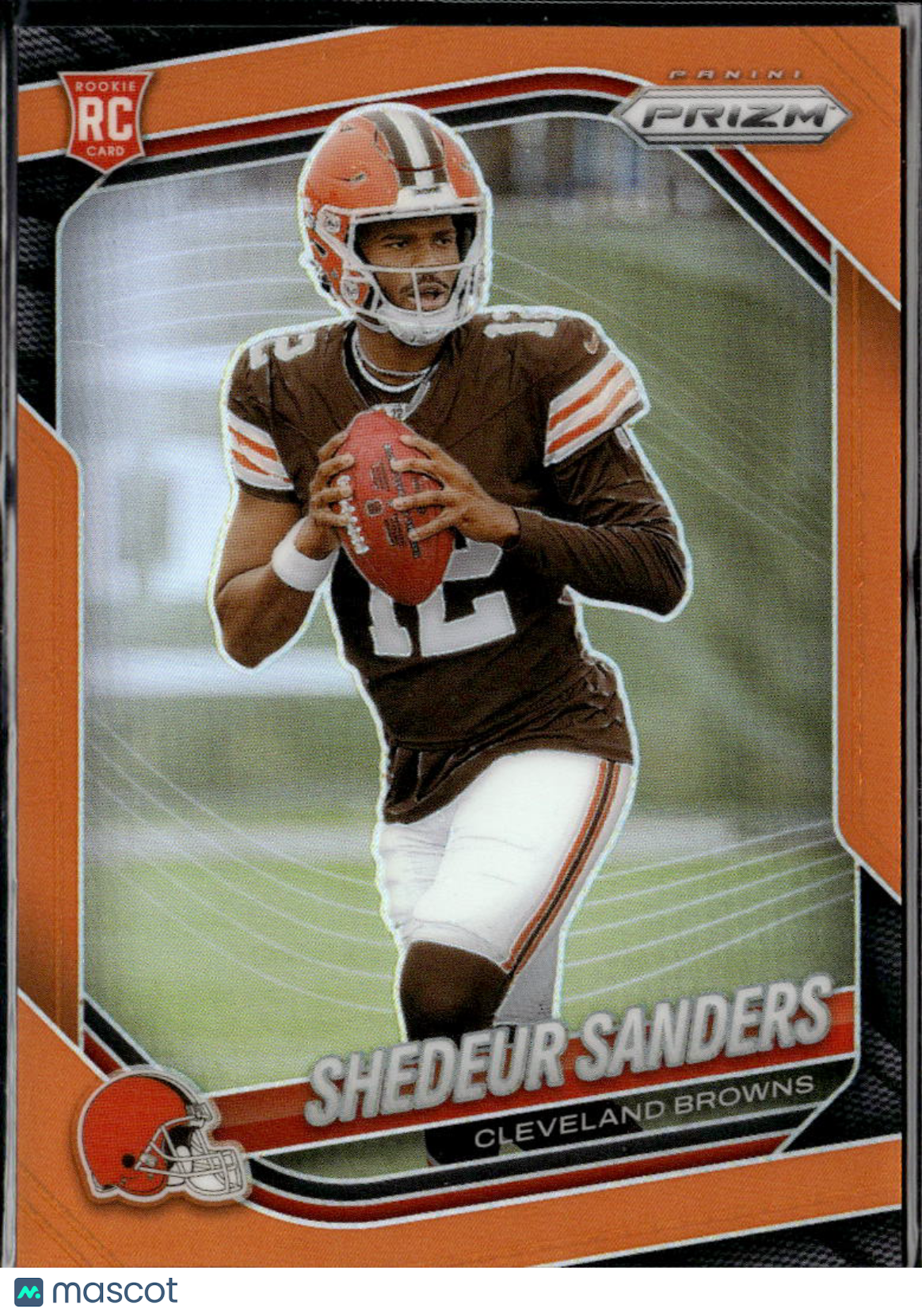Shedeur Sanders 2025 Prizm Orange Prizm Rookie RC 227/249 Cleveland Browns